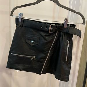 Rat & Boa Leather Mini Skirt
